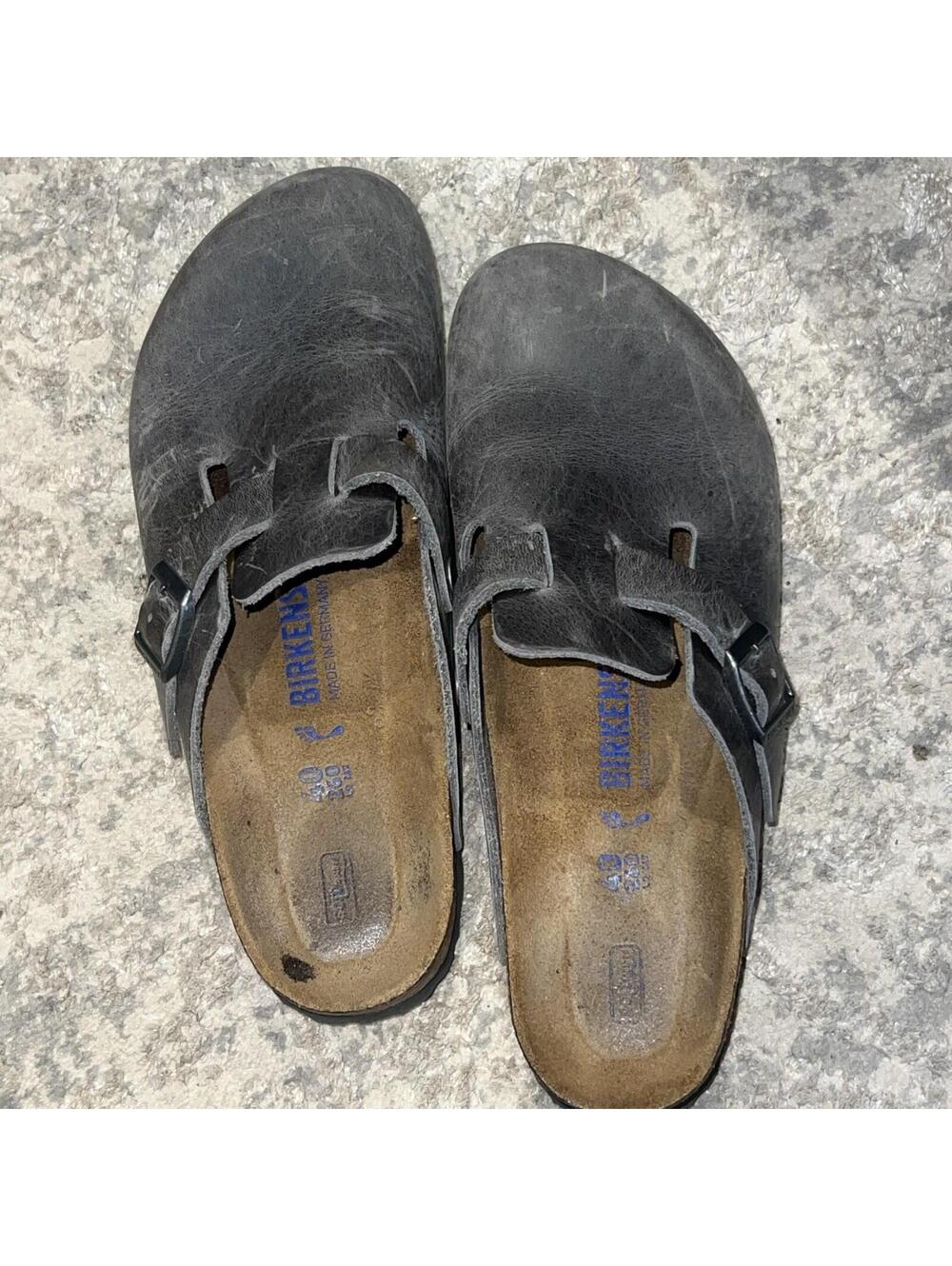 Birkenstock Boston Women's Size 9 US 40 EU Iron Gray Leather Clogs